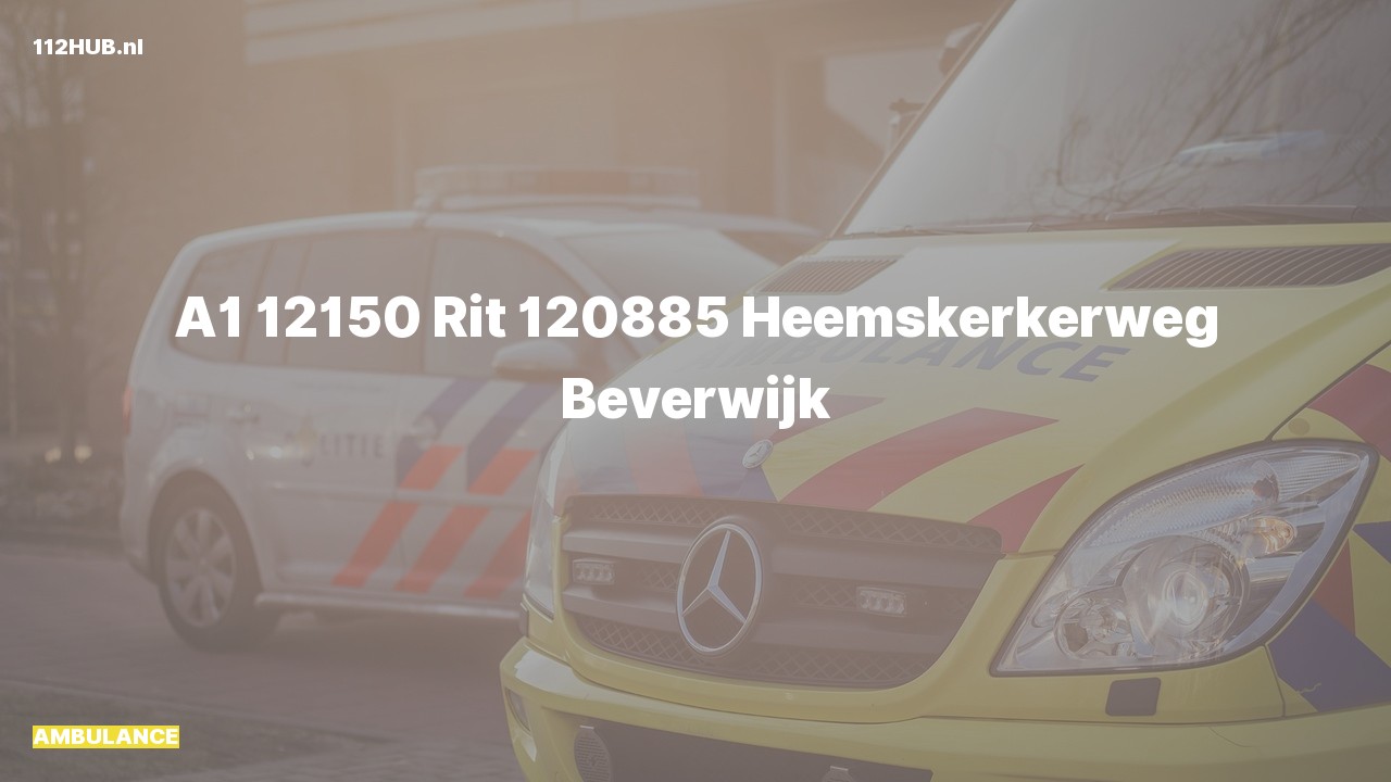 Deelafbeelding voor Ambulance met spoed naar de Heemskerkerweg in Beverwijk.