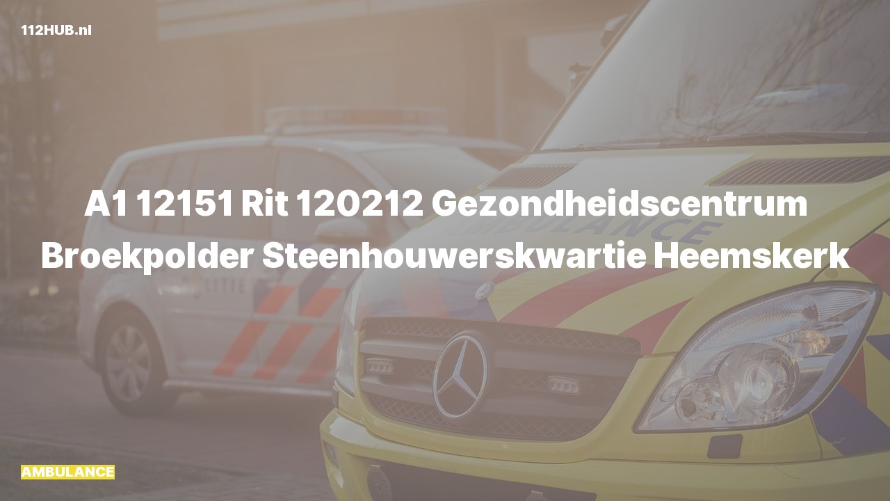 Deelafbeelding voor Ambulance met spoed.