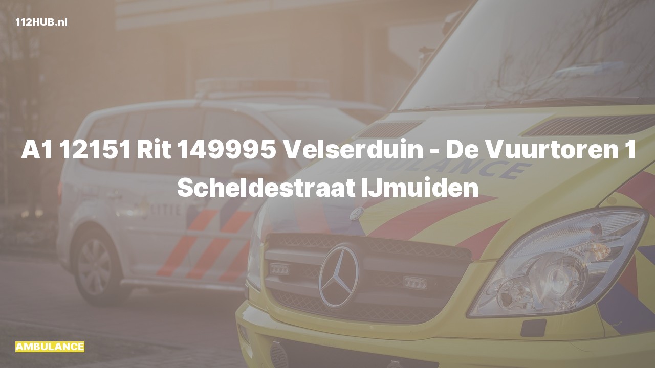 Deelafbeelding voor De ambulance is met spoed uitgerukt naar de Scheldestraat in IJmuiden