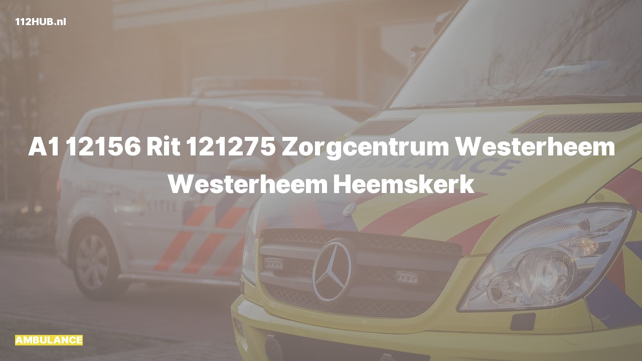 Deelafbeelding voor Ambulance met spoed naar de Westerheem in Heemskerk.