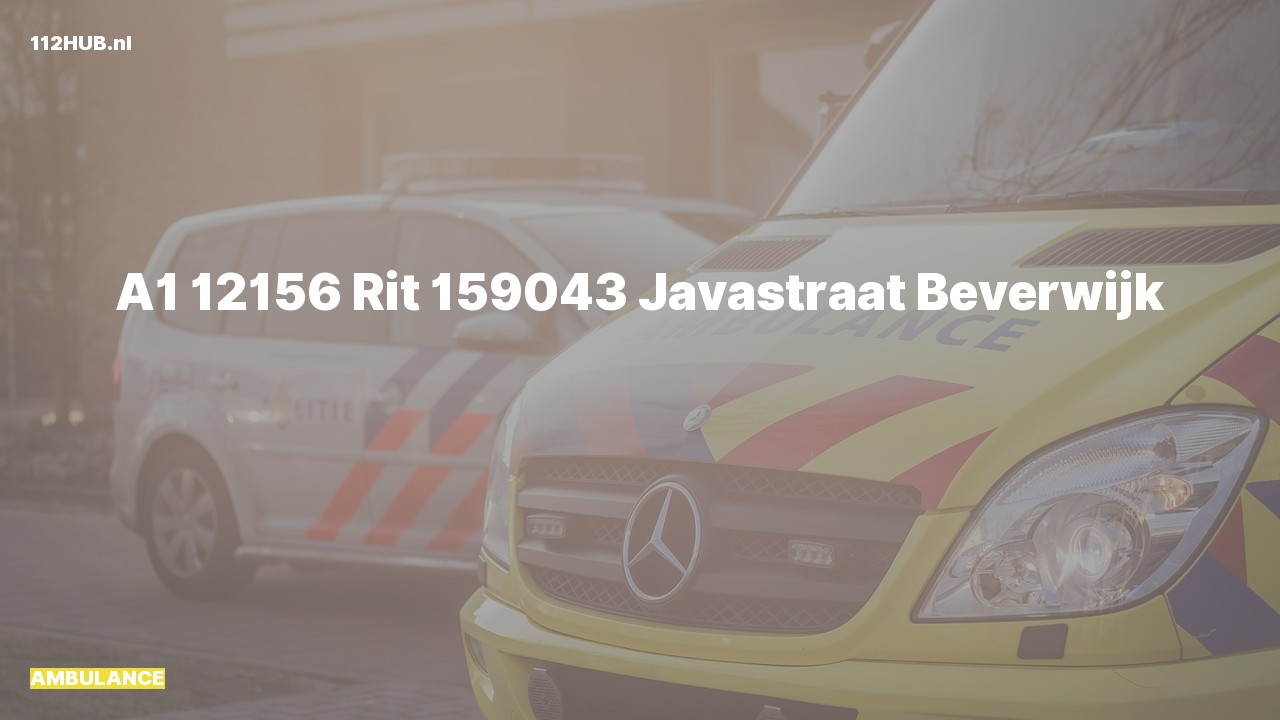 Deelafbeelding voor De ambulance is met spoed uitgerukt naar de Javastraat in Beverwijk