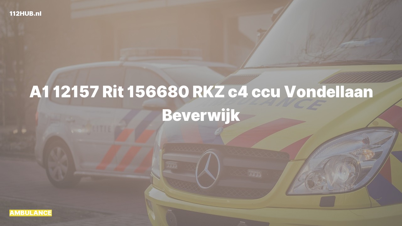 Deelafbeelding voor De ambulance is met spoed uitgerukt naar de Vondellaan in Beverwijk