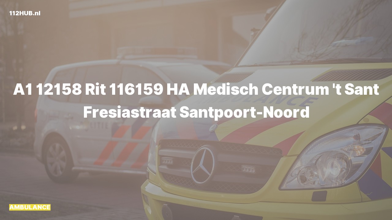 Deelafbeelding voor Ambulance met spoed naar de Fresiastraat in Santpoort-Noord.