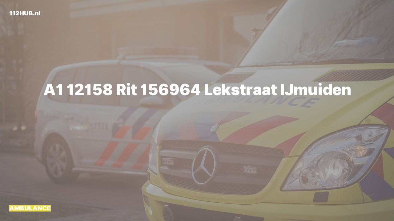 Deelafbeelding voor De ambulance is met spoed uitgerukt naar de Lekstraat in IJmuiden