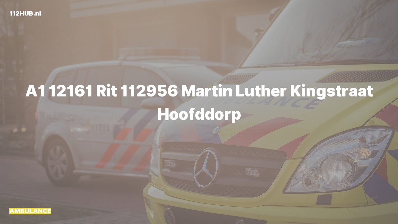 Deelafbeelding voor Ambulance met spoed naar de Martin Luther Kingstraat in Hoofddorp.