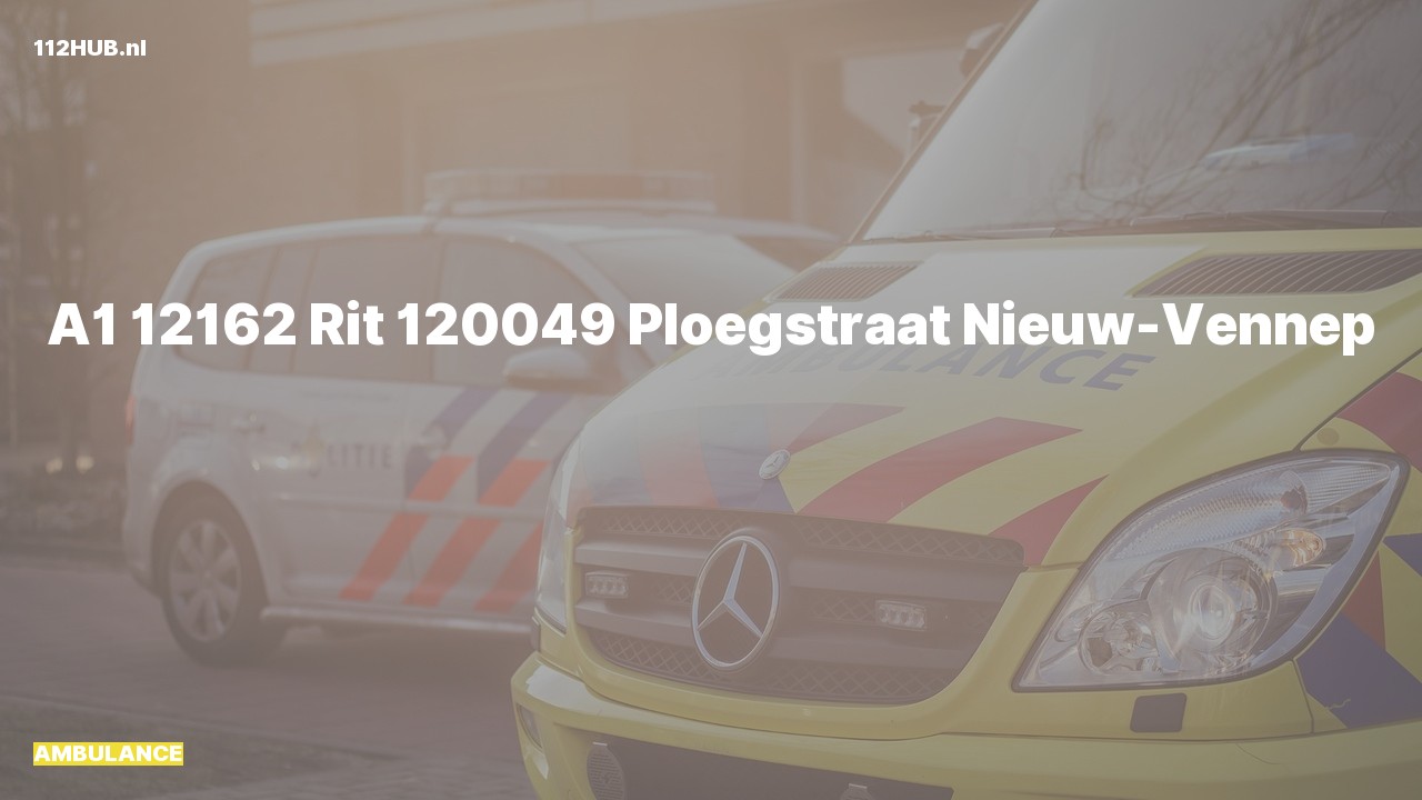 Deelafbeelding voor Ambulance met spoed naar de Ploegstraat in Nieuw-Vennep.