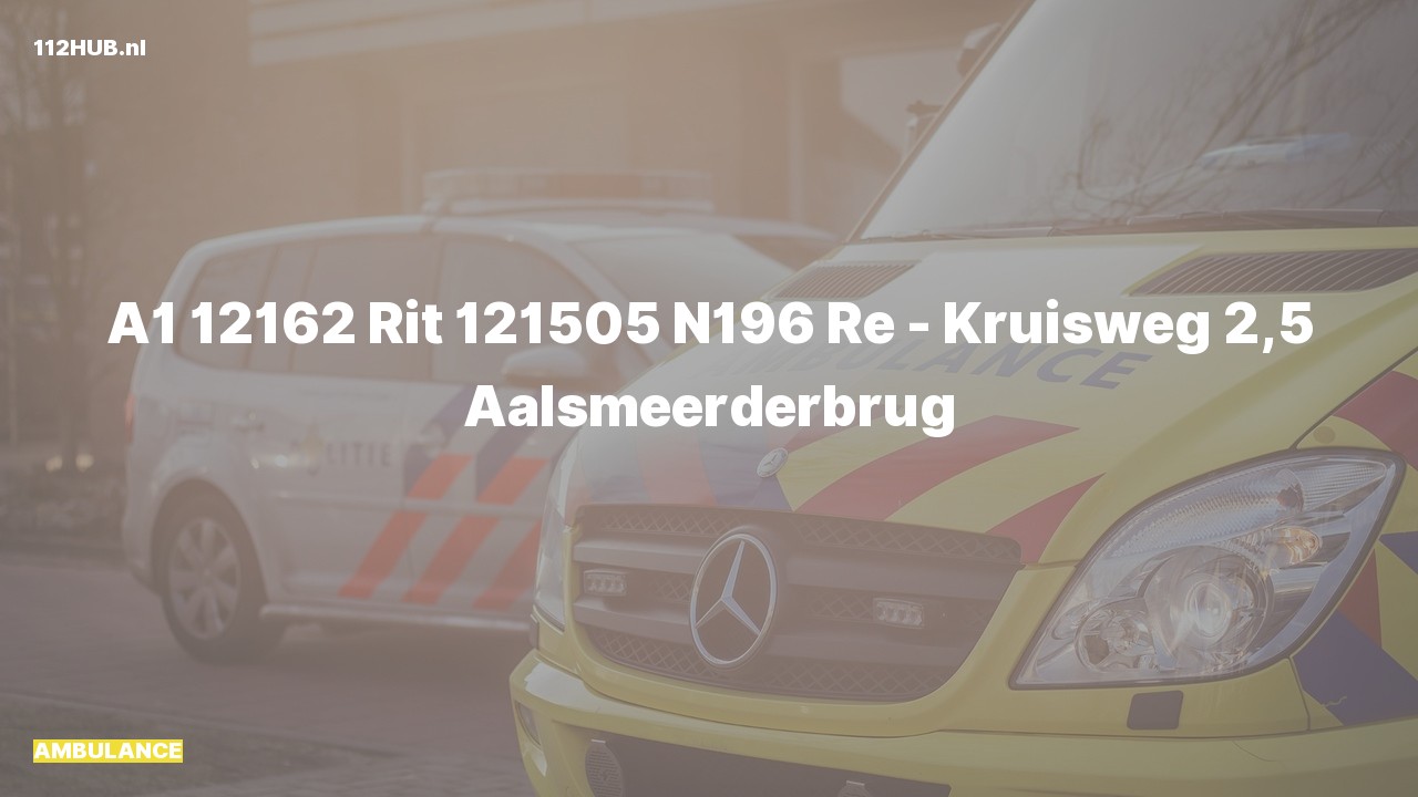 Deelafbeelding voor Ambulance met spoed op de N196 bij hectometerpaaltje 2.5.