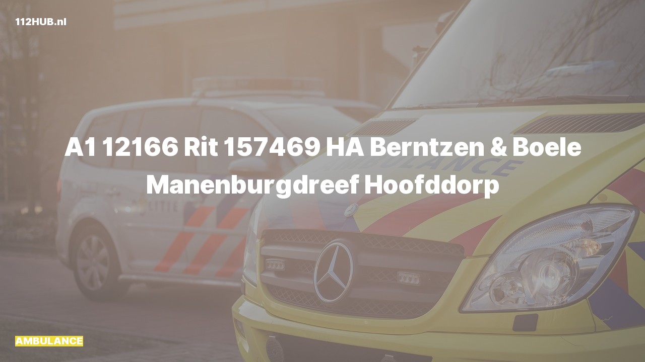 Deelafbeelding voor De ambulance is met spoed uitgerukt naar de Manenburgdreef in Hoofddorp