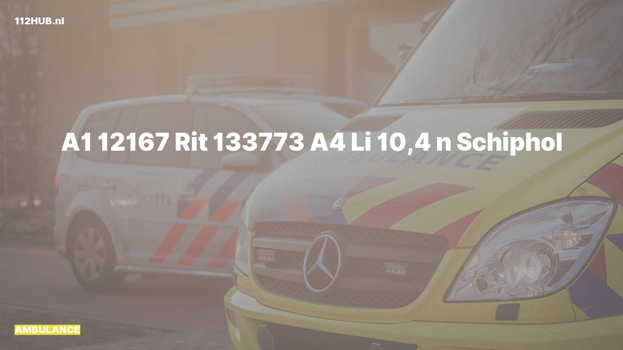 Deelafbeelding voor De ambulance is met spoed uitgerukt op de A4 bij hectometerpaaltje 10.4