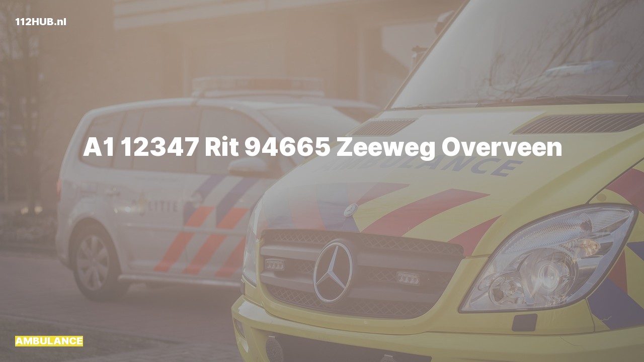 Deelafbeelding voor Ambulance met spoed naar de Zeeweg in Overveen.