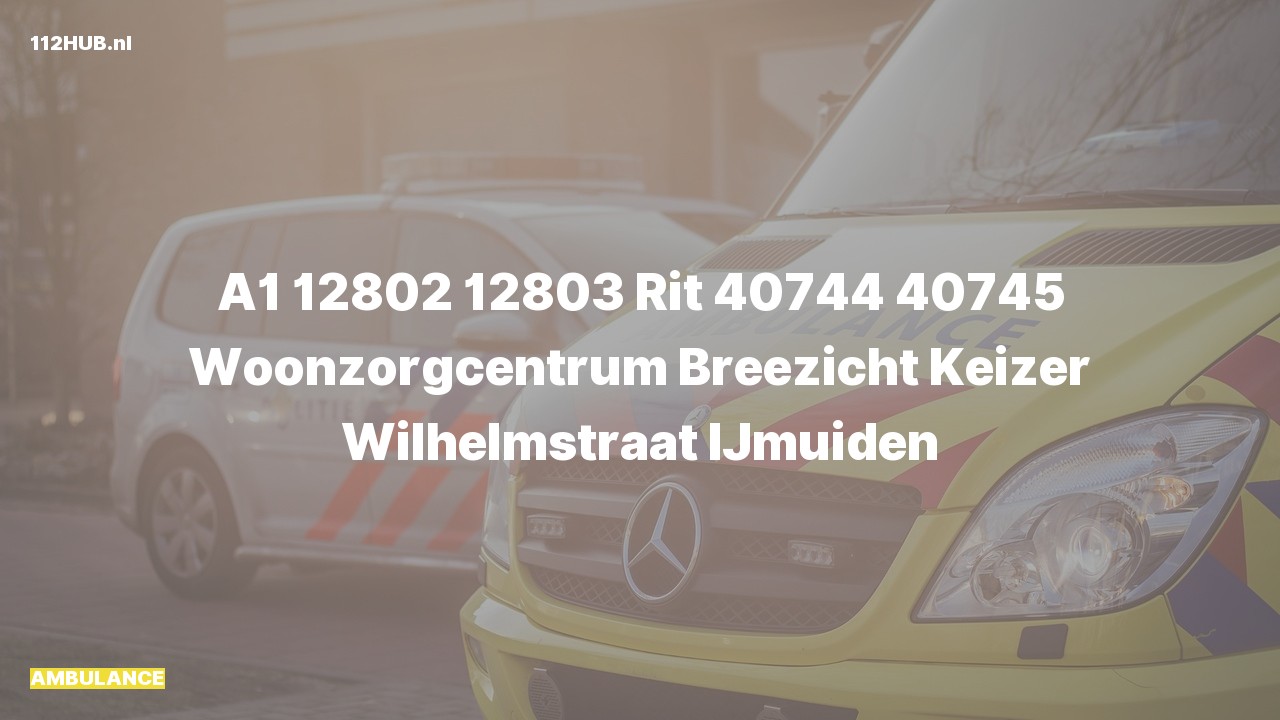 Deelafbeelding voor Ambulance met spoed naar de Keizer Wilhelmstraat in IJmuiden.
