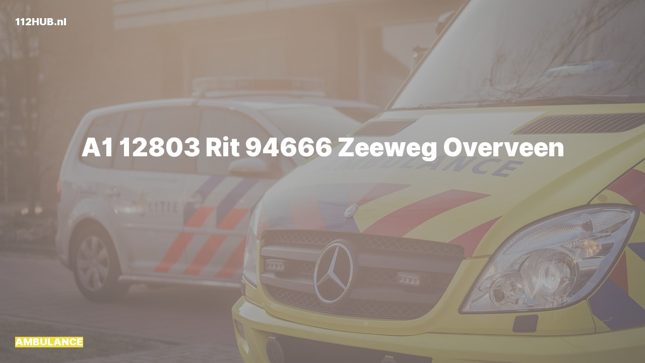 Deelafbeelding voor Ambulance met spoed naar de Zeeweg in Overveen.