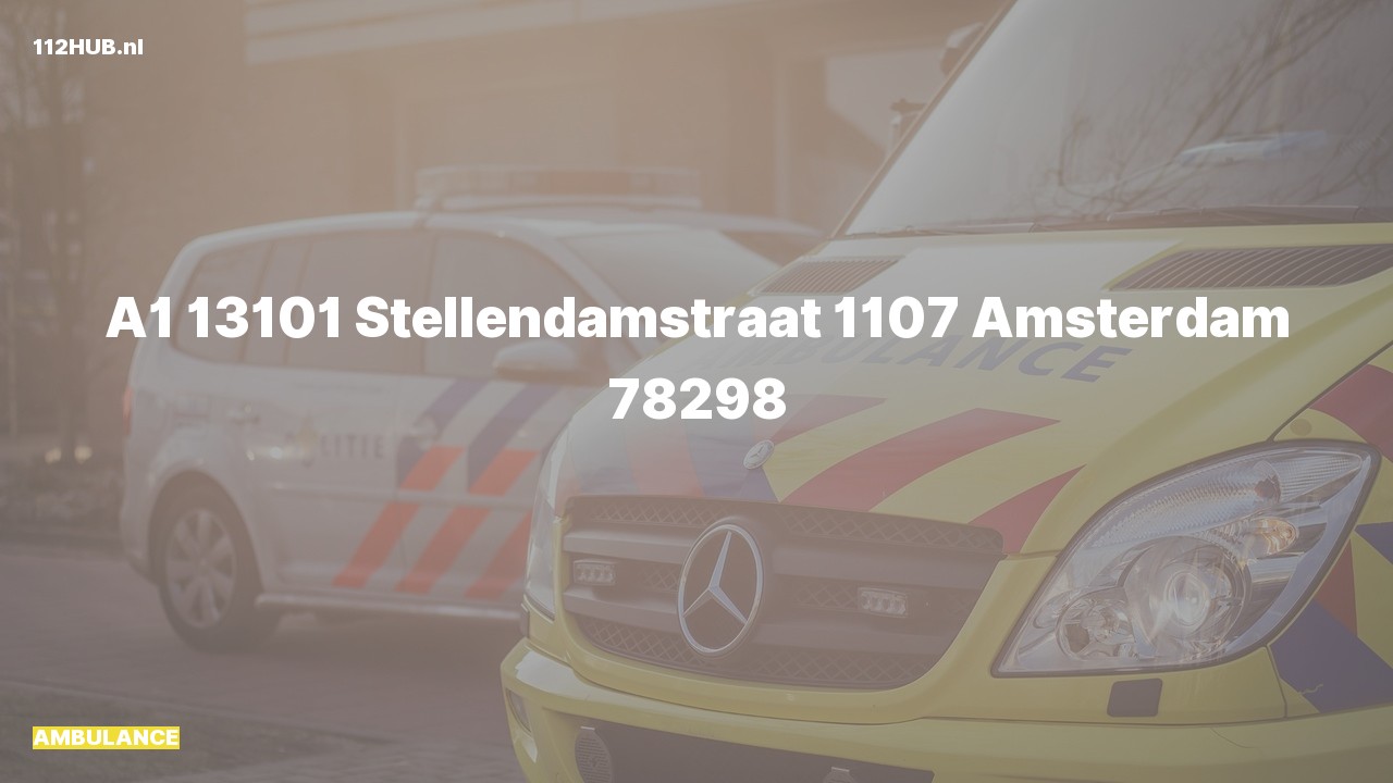 Deelafbeelding voor Ambulance met spoed naar de Stellendamstraat in Amsterdam.