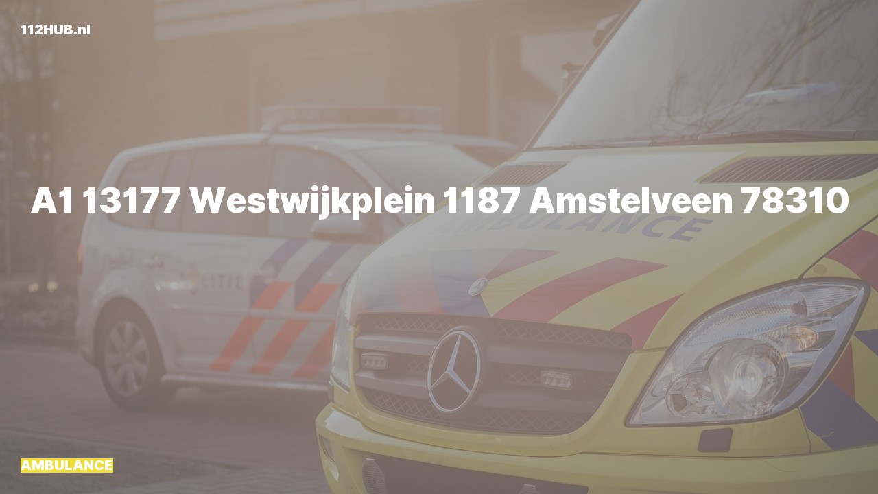 Deelafbeelding voor Ambulance met spoed naar de Westwijkplein in Amstelveen.
