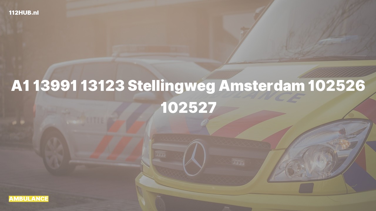 Deelafbeelding voor De ambulance is met spoed uitgerukt naar de Stellingweg in Amsterdam