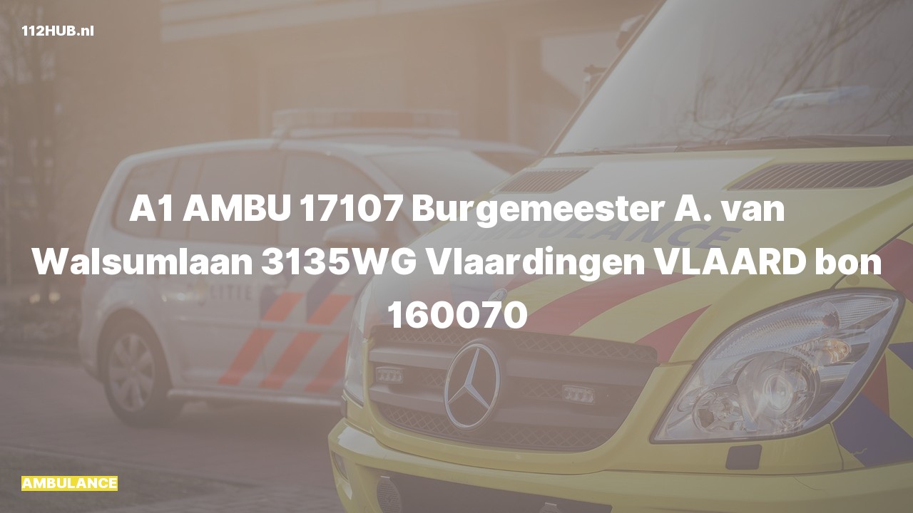 Deelafbeelding voor De ambulance is met spoed uitgerukt