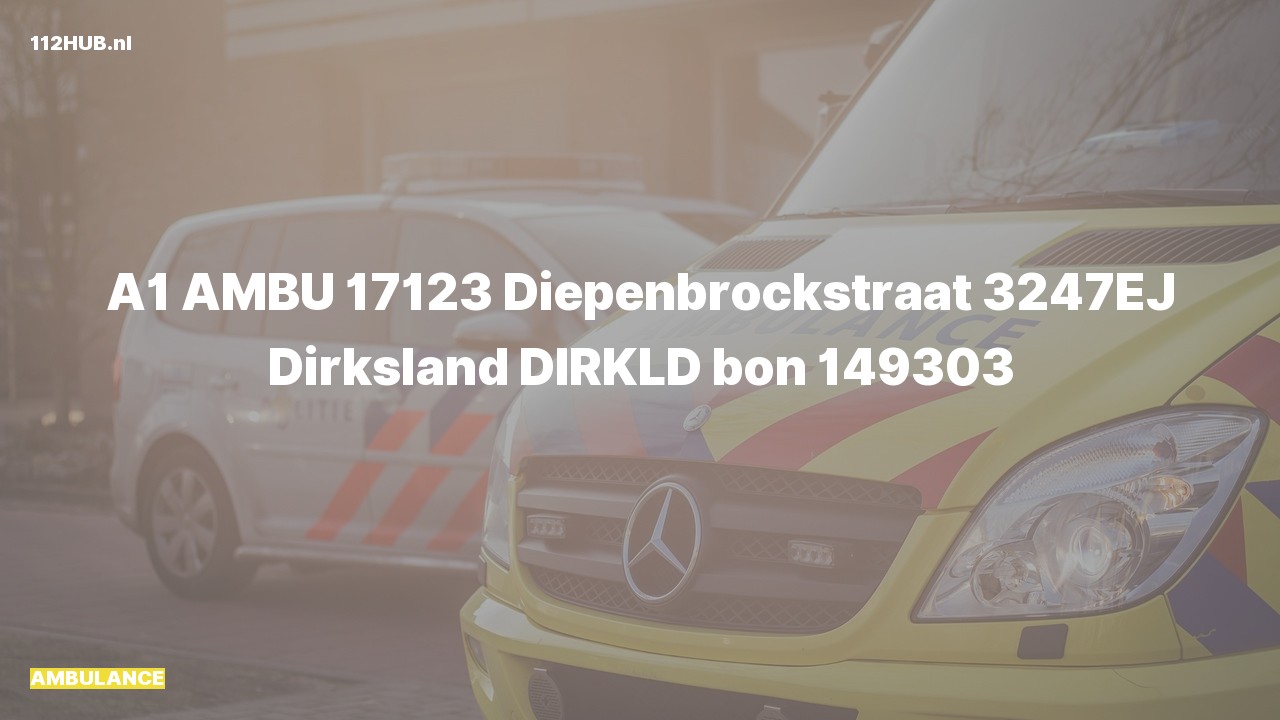 Deelafbeelding voor De ambulance is met spoed uitgerukt naar de Diepenbrockstraat in Dirksland