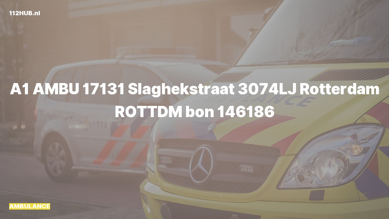 Deelafbeelding voor De ambulance is met spoed uitgerukt naar de Slaghekstraat in Rotterdam