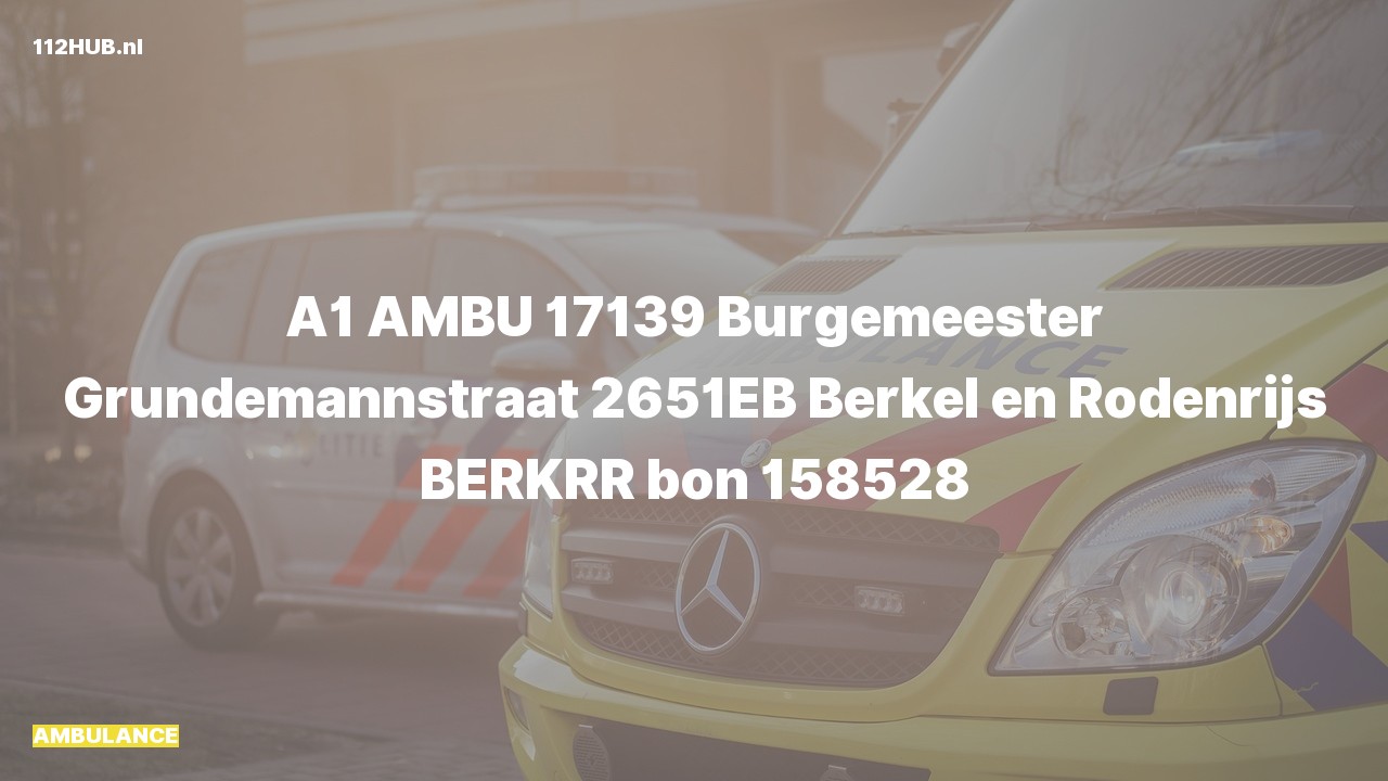 Deelafbeelding voor De ambulance is met spoed uitgerukt