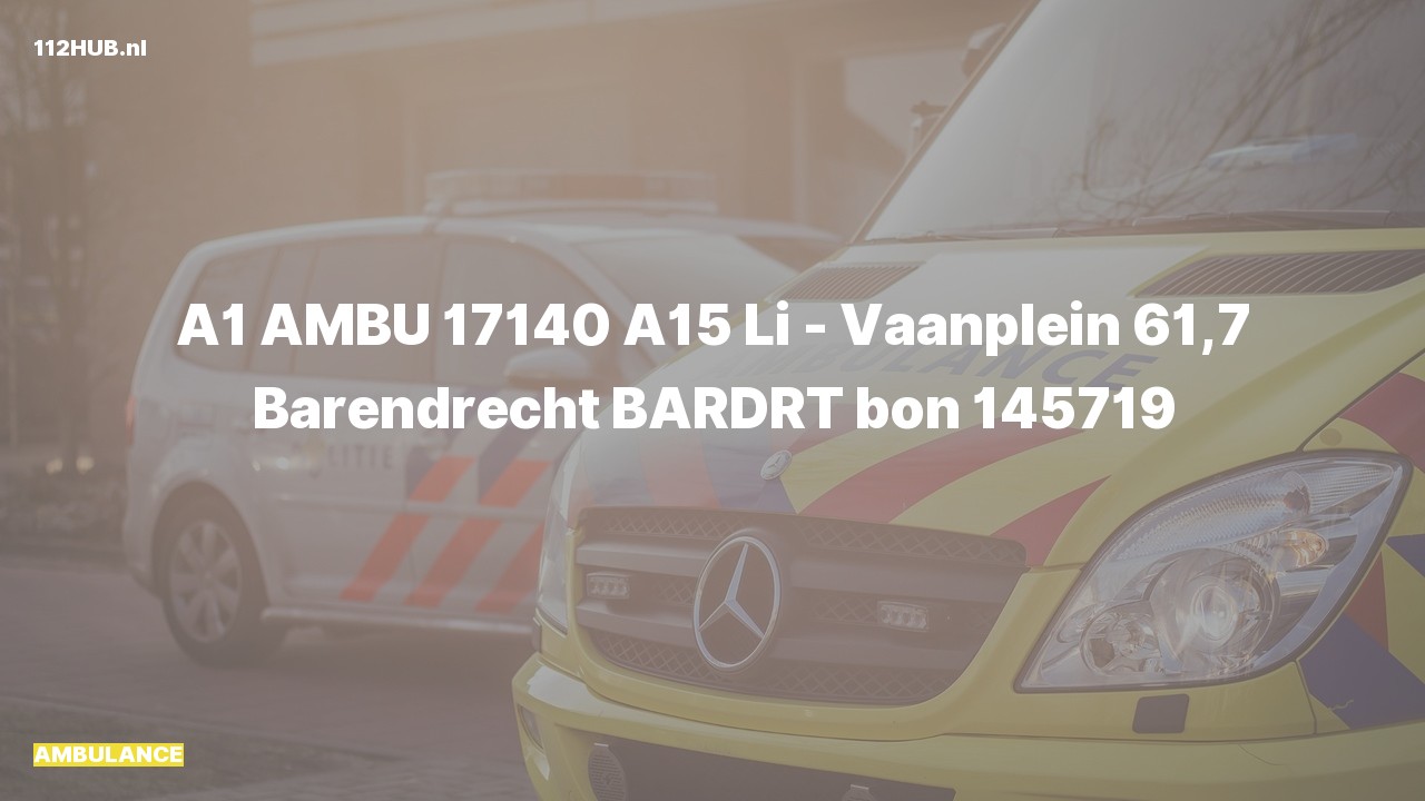 Deelafbeelding voor De ambulance is met spoed uitgerukt op de A15 bij hectometerpaaltje 61.7