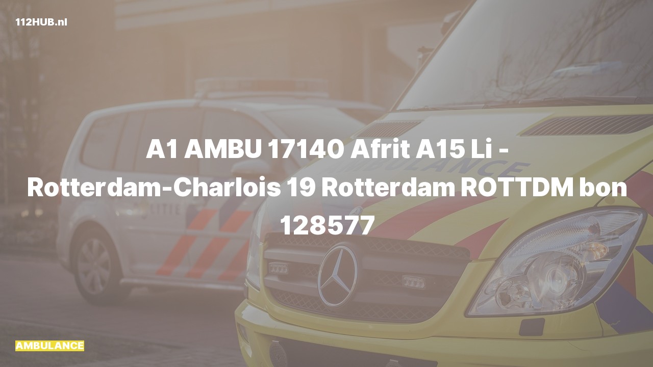 Deelafbeelding voor Ambulance met spoed.