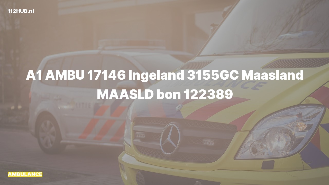 Deelafbeelding voor Ambulance met spoed naar de Ingeland in Maasland.