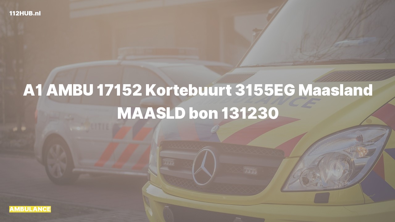 Deelafbeelding voor Ambulance met spoed naar de Kortebuurt in Maasland.