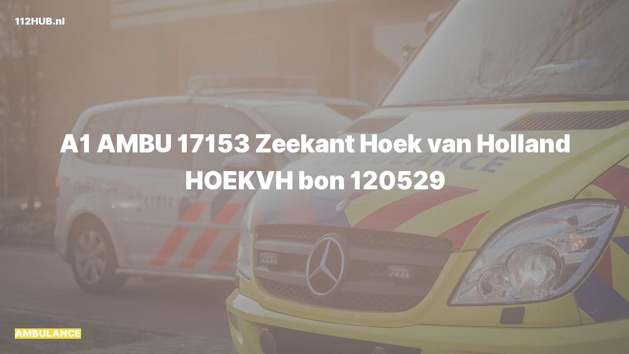 Deelafbeelding voor Ambulance met spoed naar de Zeekant in Hoek van Holland.