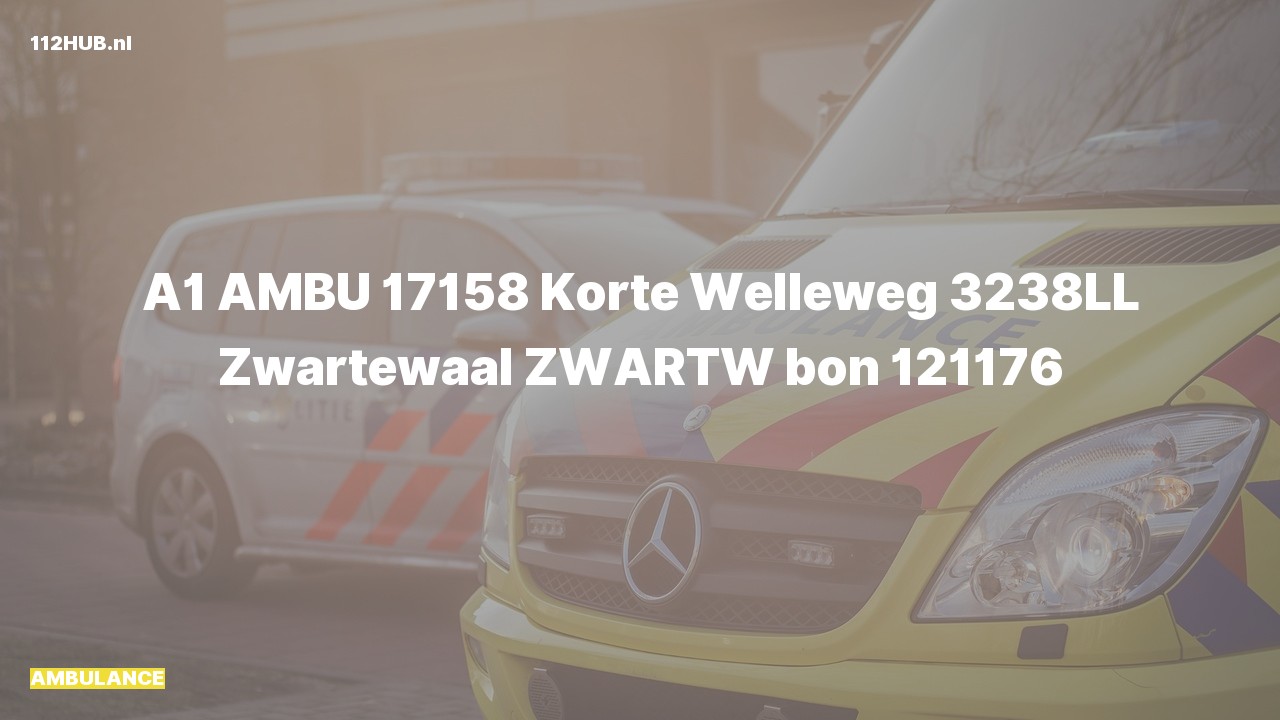 Deelafbeelding voor Ambulance met spoed naar de Korte Welleweg in Zwartewaal.
