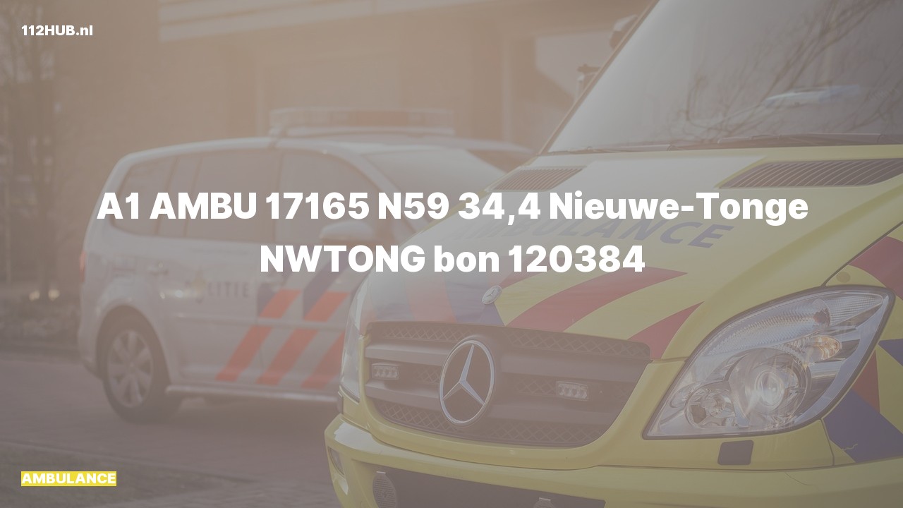 Deelafbeelding voor Ambulance met spoed.
