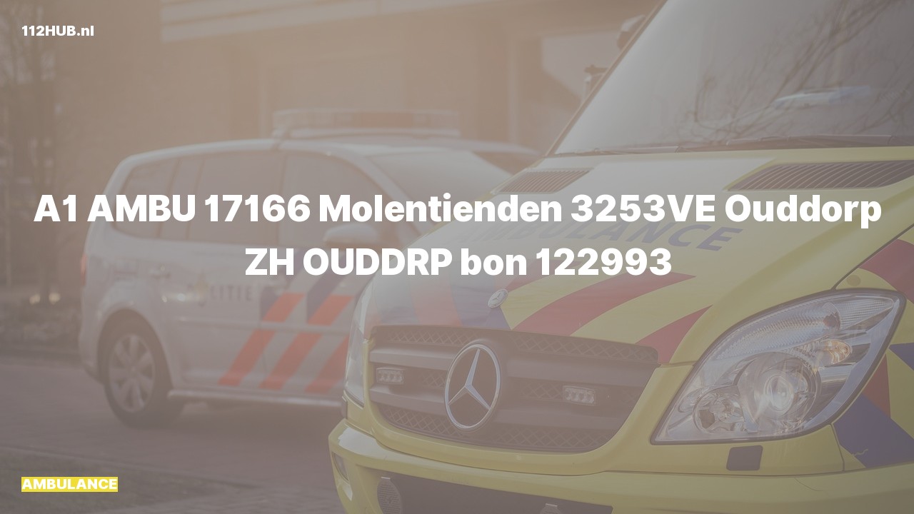 Deelafbeelding voor Ambulance met spoed naar de Molentienden in Ouddorp.