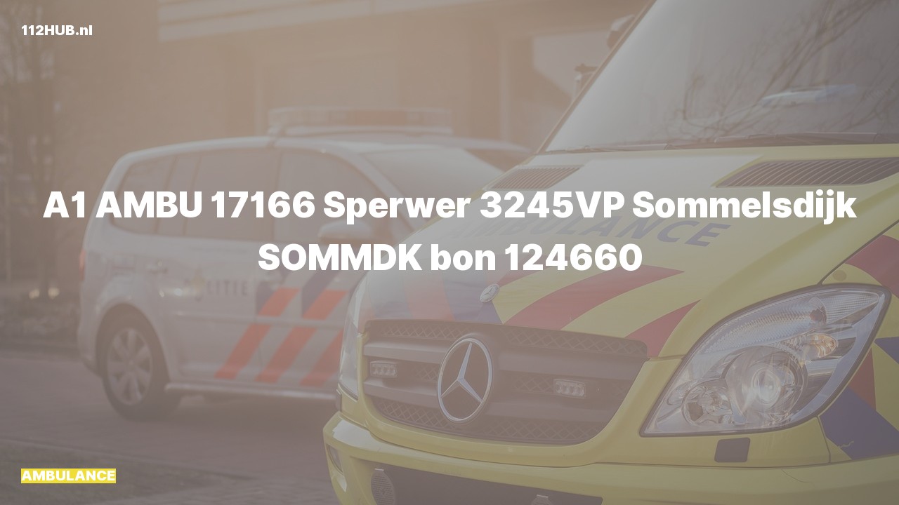 Deelafbeelding voor Ambulance met spoed naar de Sperwer in Sommelsdijk.