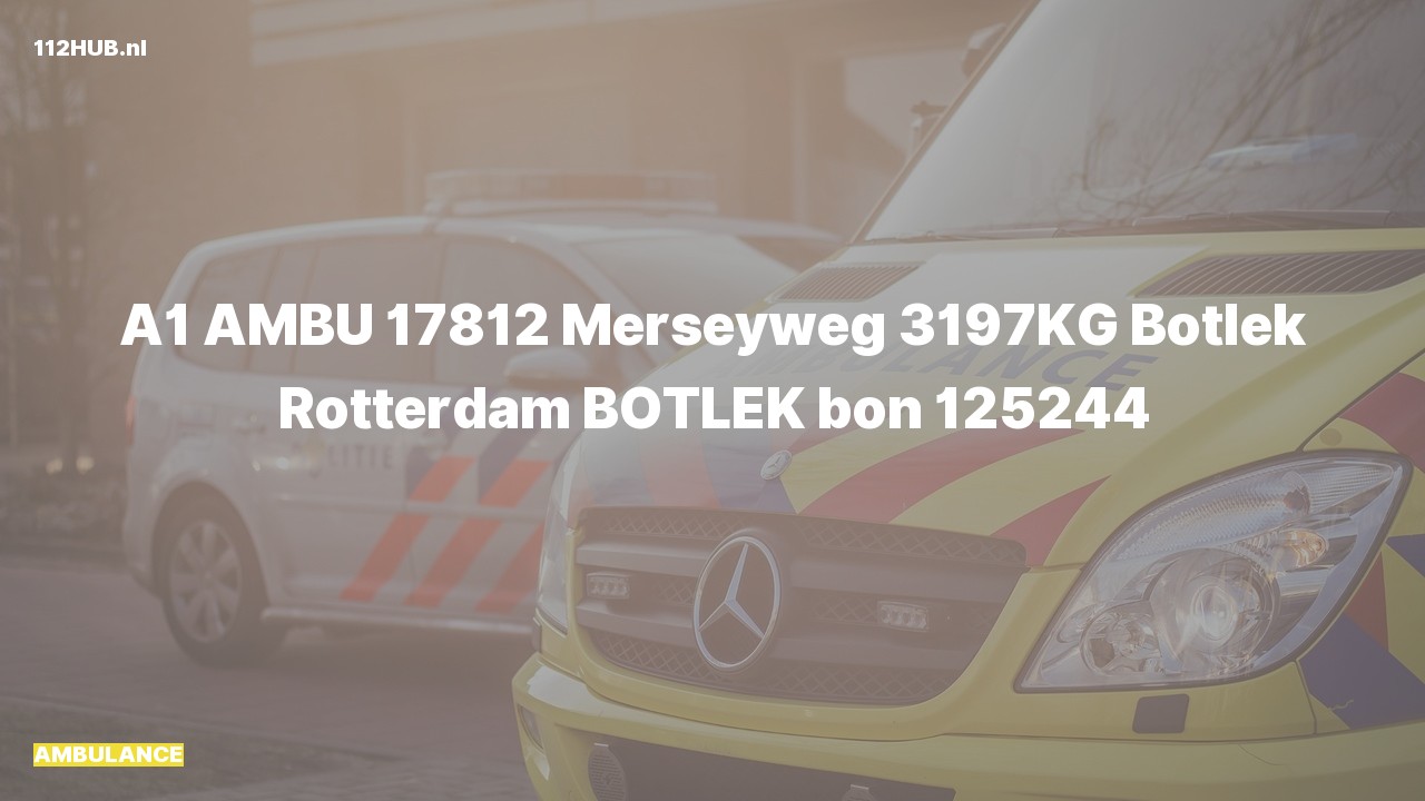 Deelafbeelding voor Ambulance met spoed naar de Merseyweg in Botlek Rotterdam.