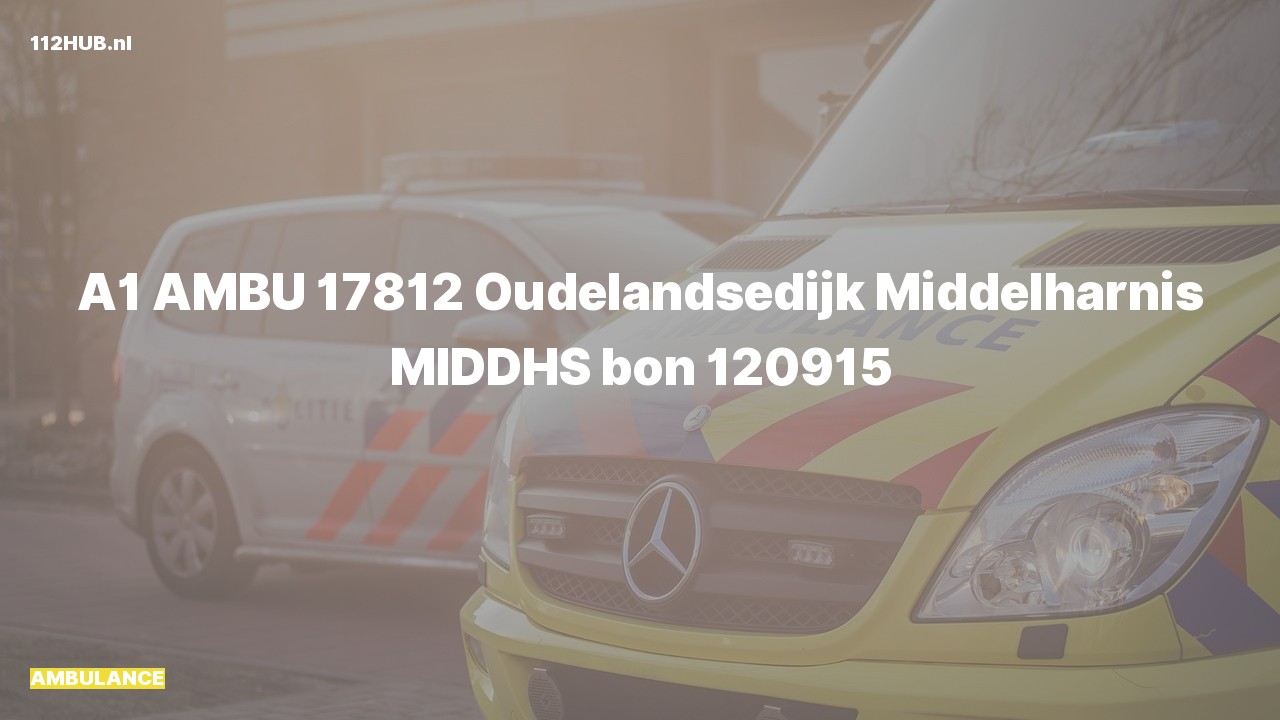 Deelafbeelding voor Ambulance met spoed naar de Oudelandsedijk in Middelharnis.