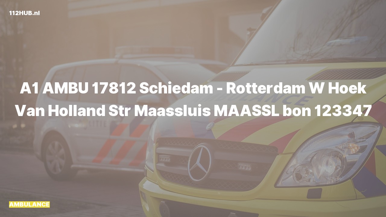 Deelafbeelding voor Ambulance met spoed.