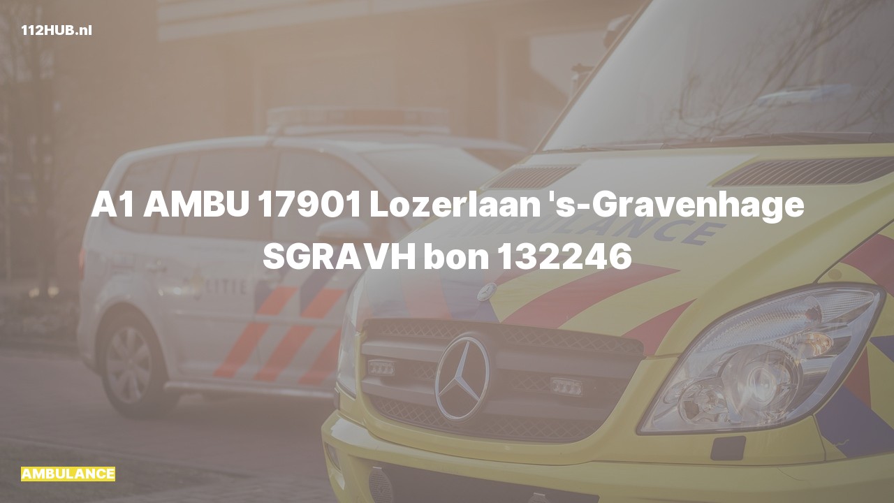 Deelafbeelding voor Ambulance met spoed naar de Lozerlaan in 's-Gravenhage.