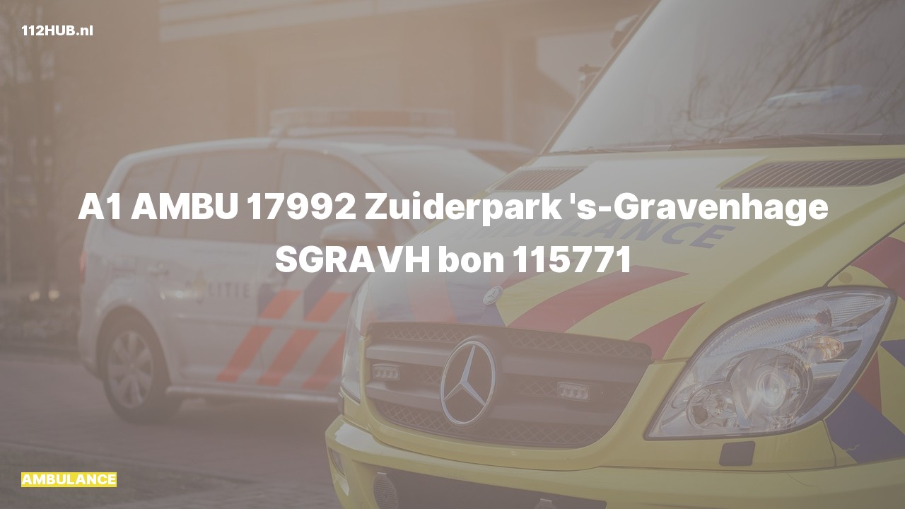 Deelafbeelding voor Ambulance met spoed.