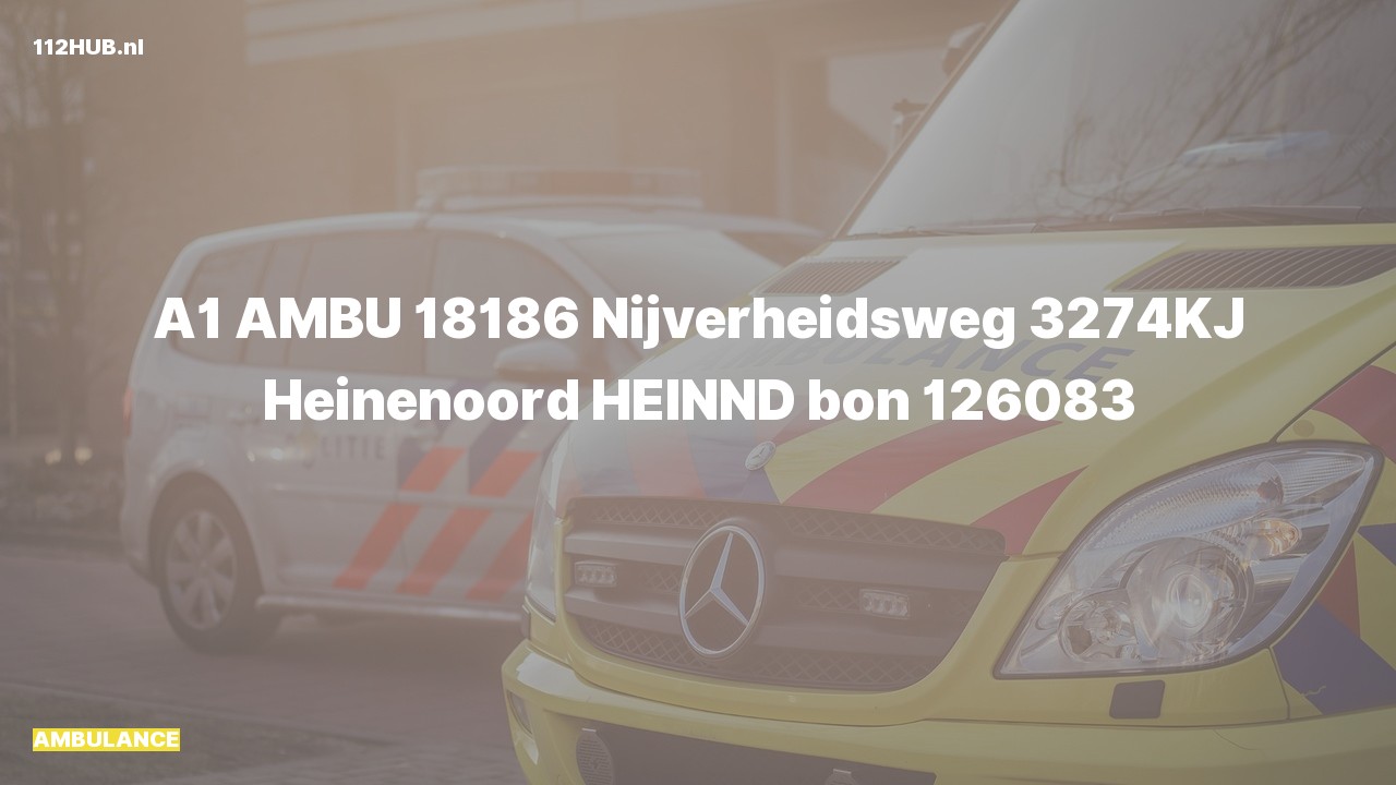 Deelafbeelding voor Ambulance met spoed naar de Nijverheidsweg in Heinenoord.