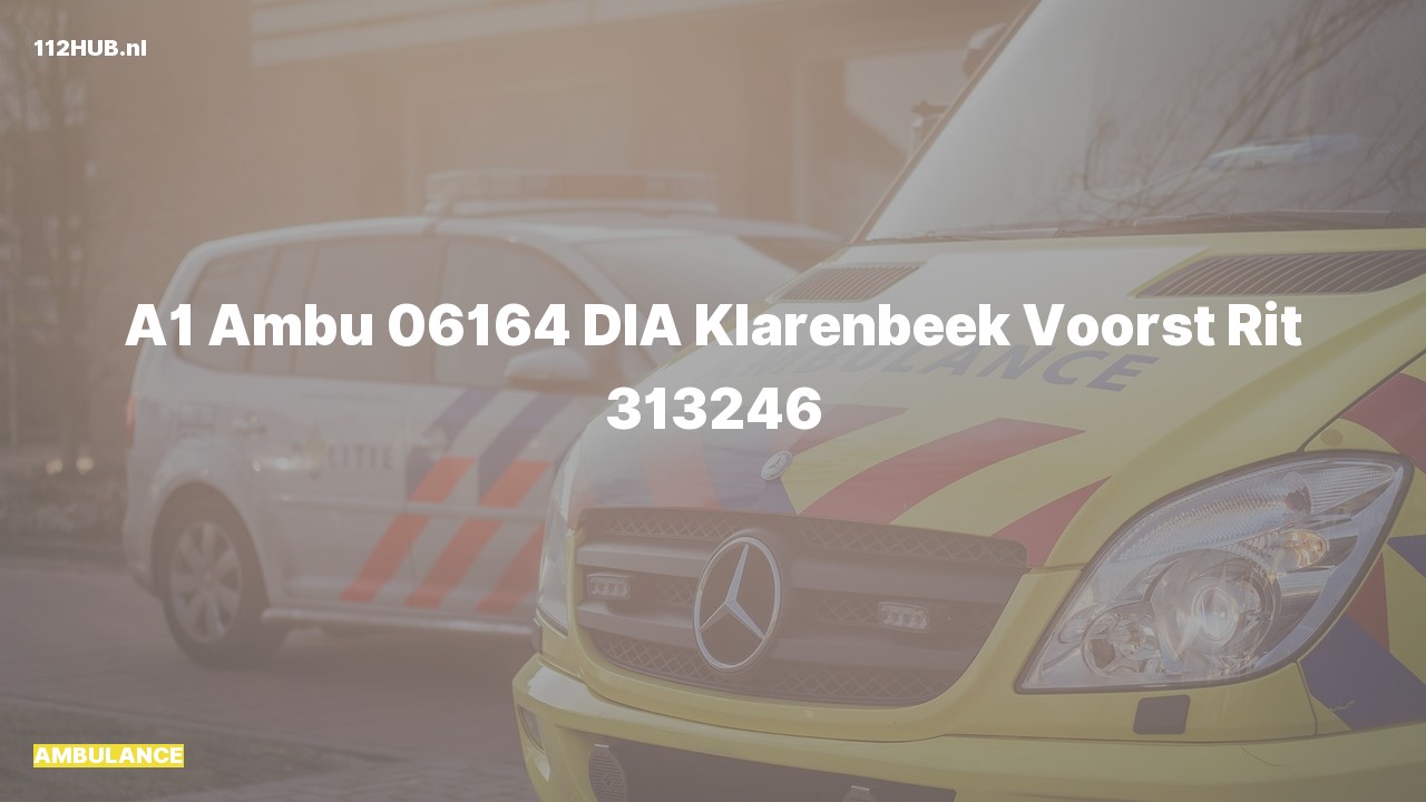 Deelafbeelding voor De ambulance is met spoed uitgerukt