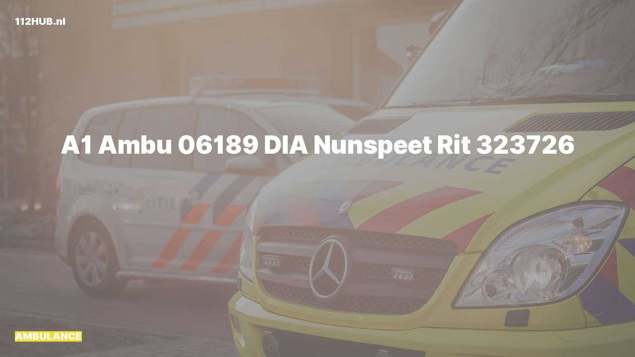 Deelafbeelding voor De ambulance is met spoed uitgerukt