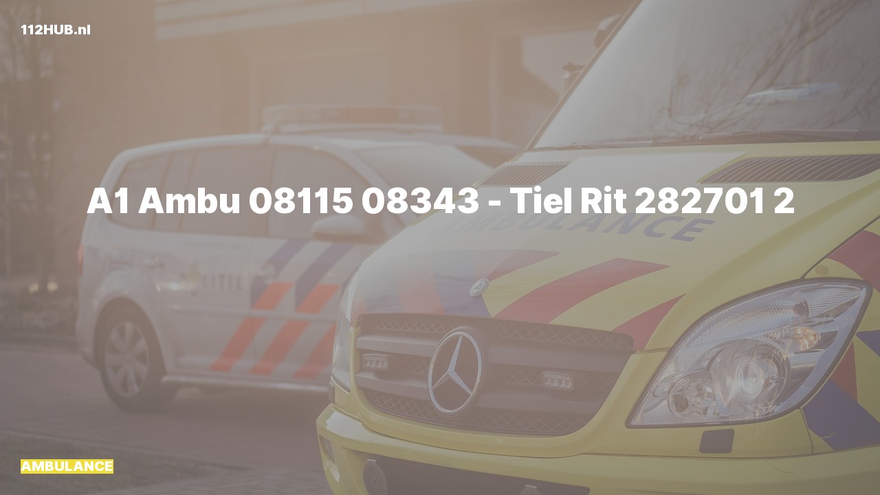 Deelafbeelding voor De ambulance is met spoed uitgerukt