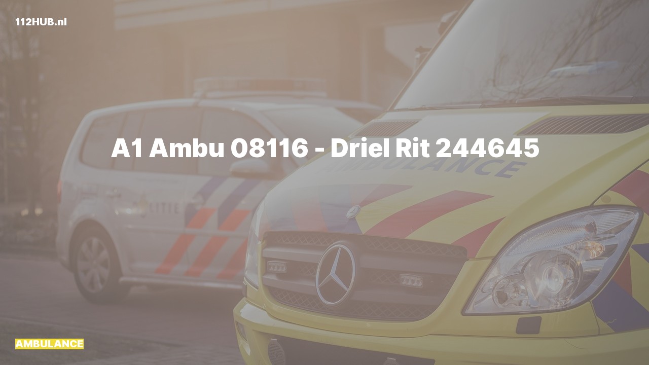 Deelafbeelding voor Ambulance met spoed.