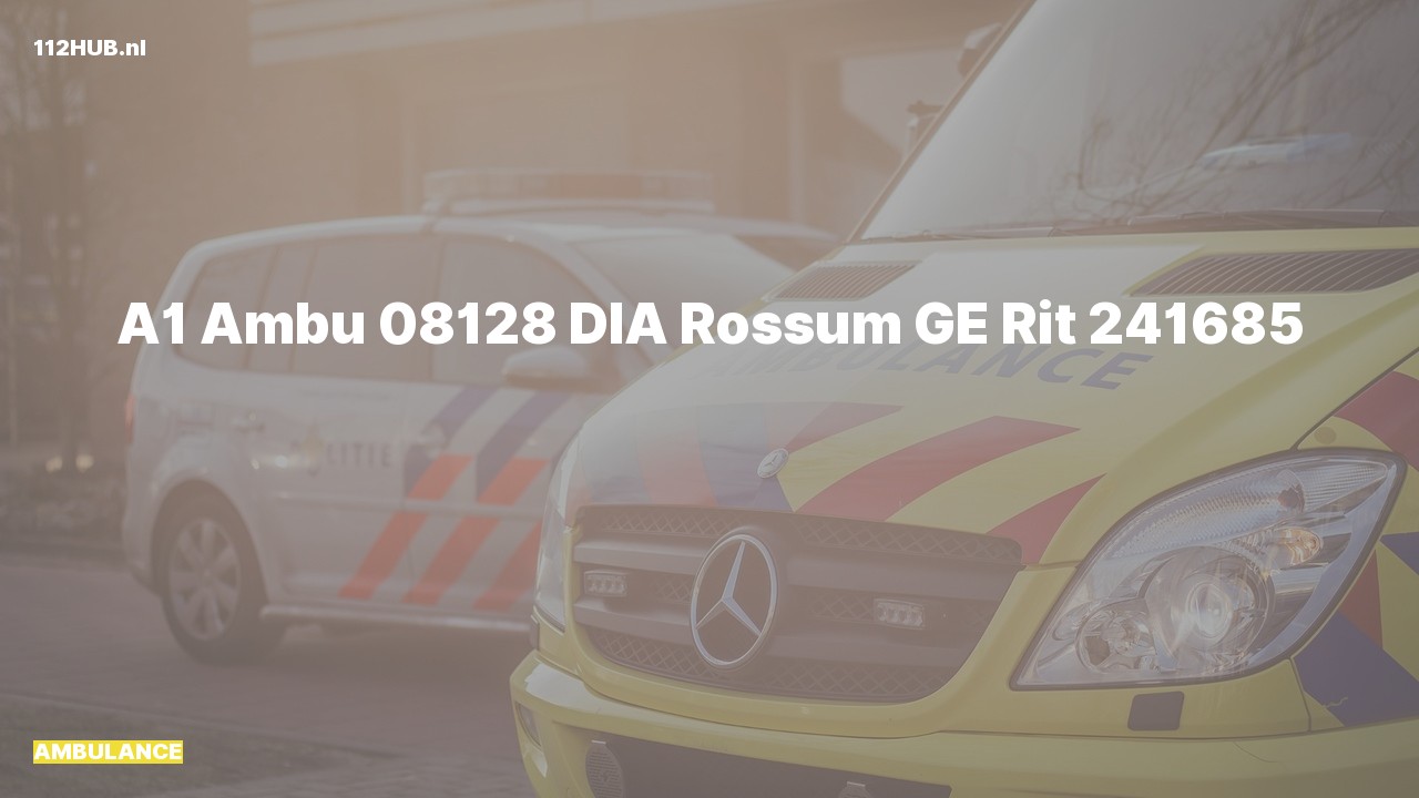 Deelafbeelding voor Ambulance met spoed.