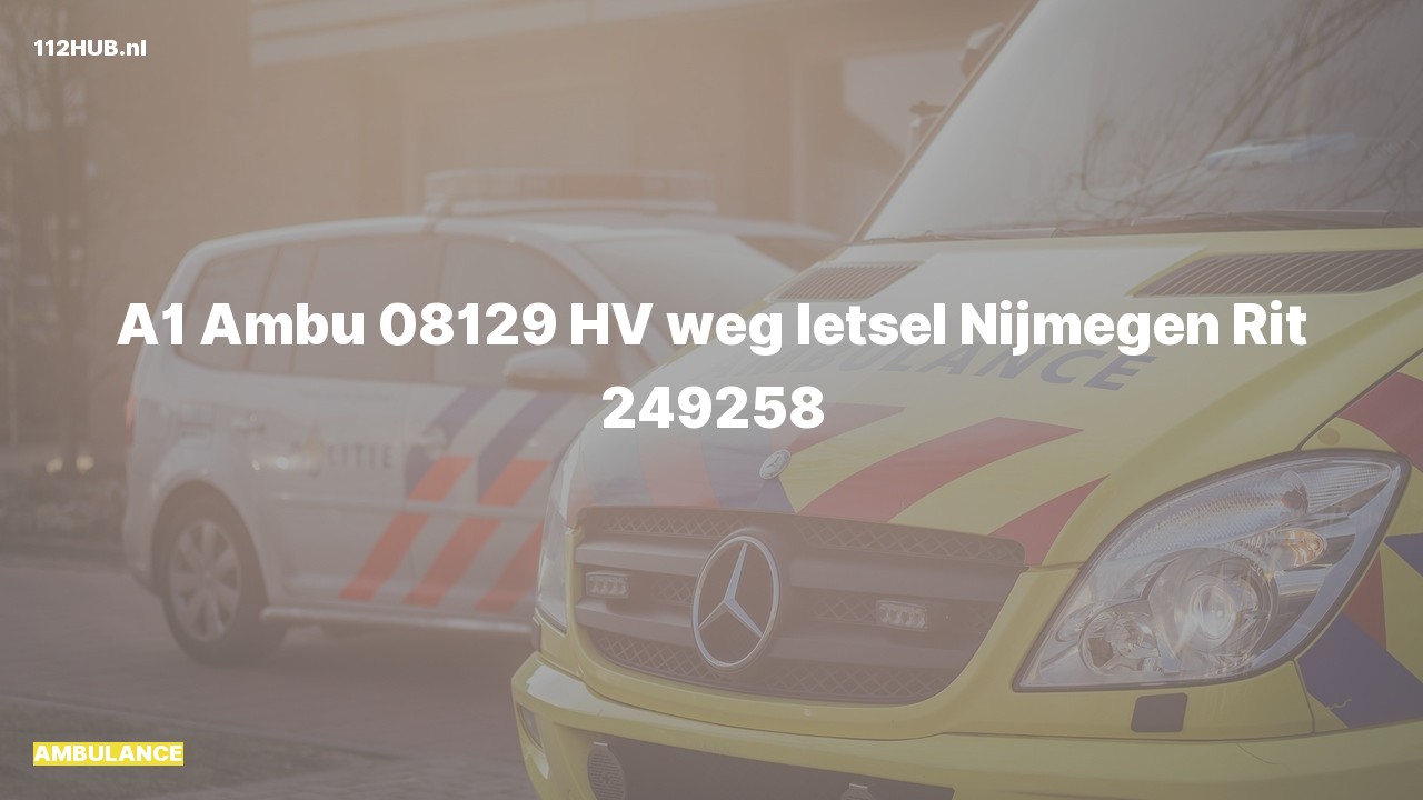 Deelafbeelding voor Ambulance met spoed voor ongeval met letsel.