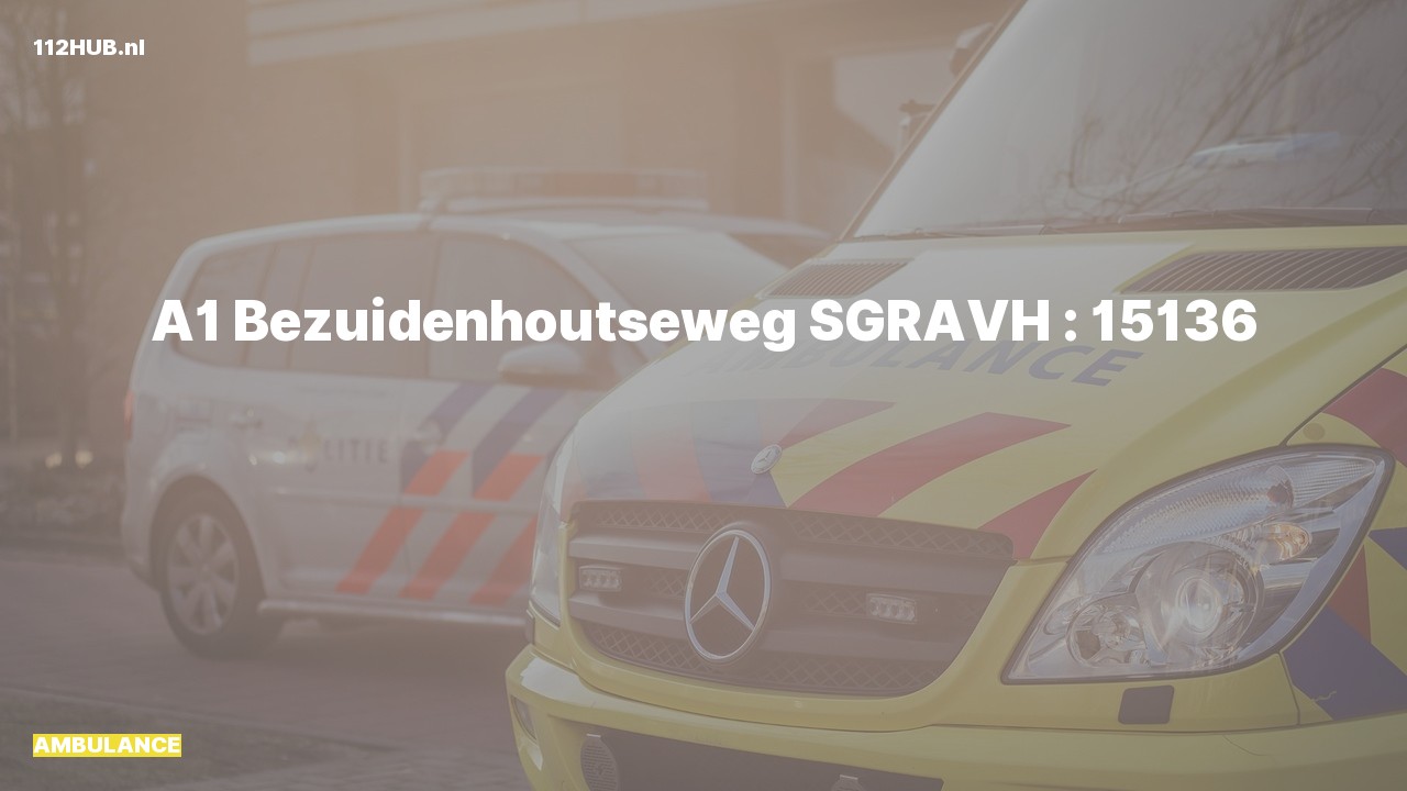 Deelafbeelding voor Ambulance met spoed naar de Bezuidenhoutseweg in 's-Gravenhage.