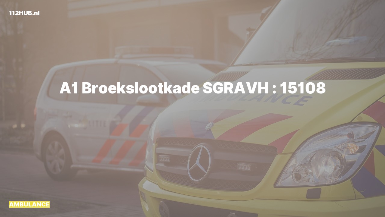 Deelafbeelding voor Ambulance met spoed naar de Broekslootkade in 's-Gravenhage.