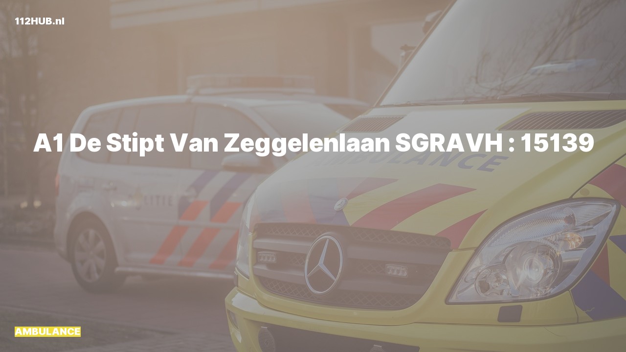 Deelafbeelding voor Ambulance met spoed naar de Van Zeggelenlaan in 's-Gravenhage.