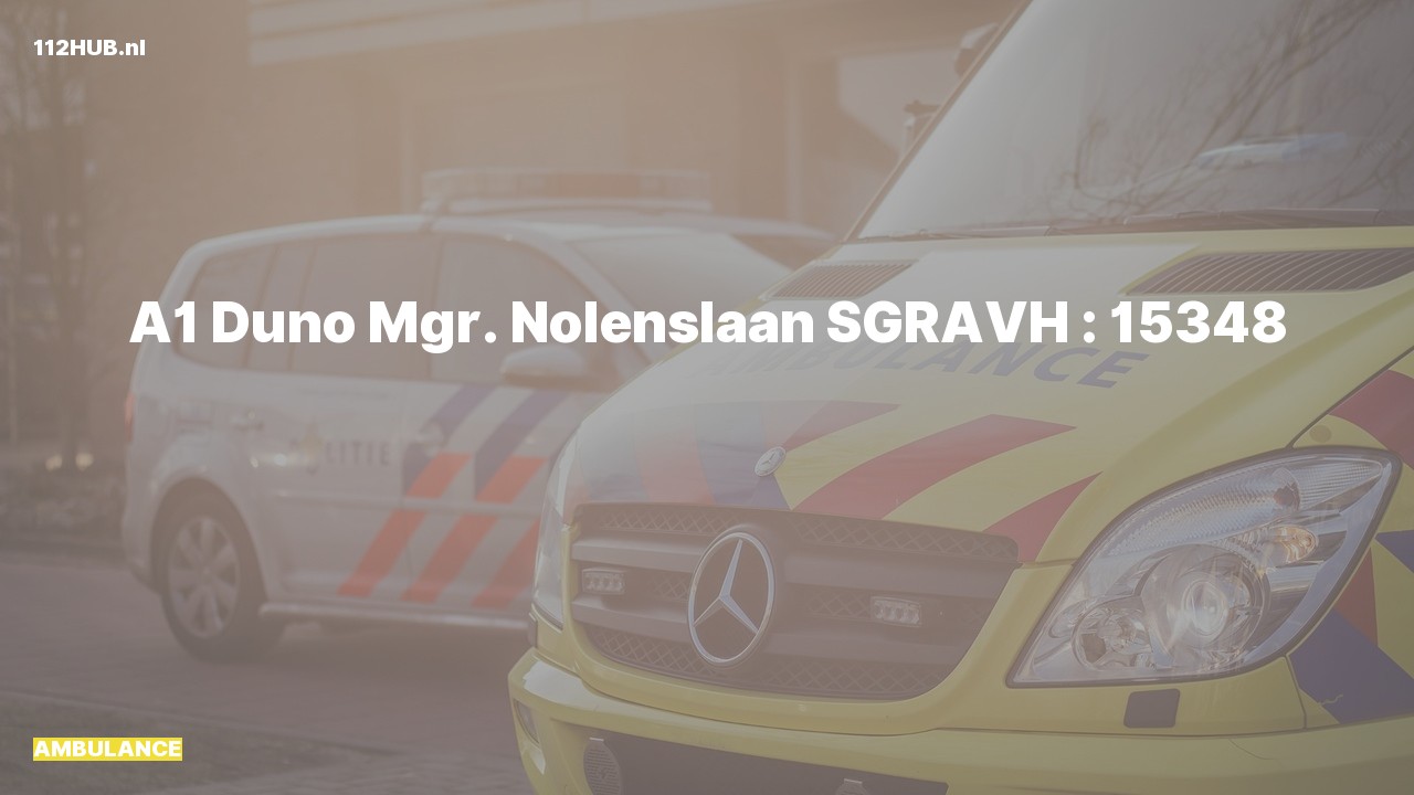 Deelafbeelding voor Ambulance met spoed naar de Mgr. Nolenslaan in 's-Gravenhage.