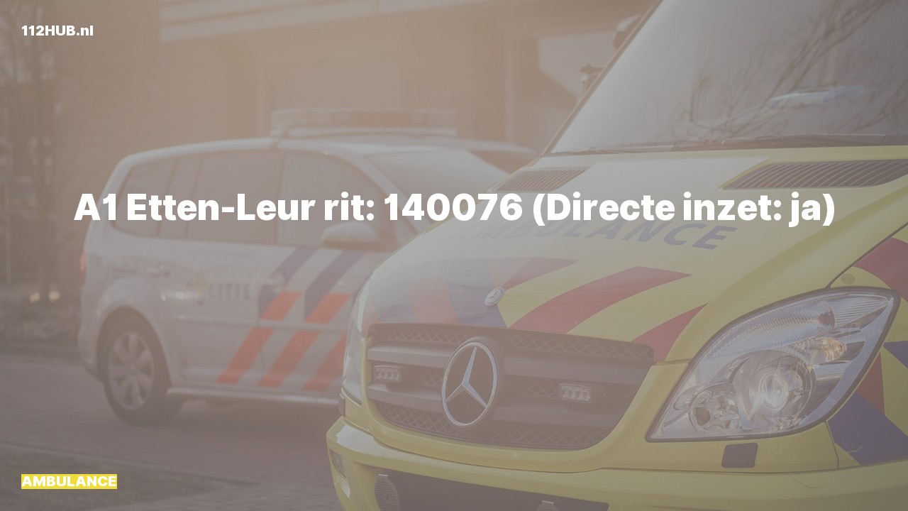 Deelafbeelding voor Ambulance met spoed.