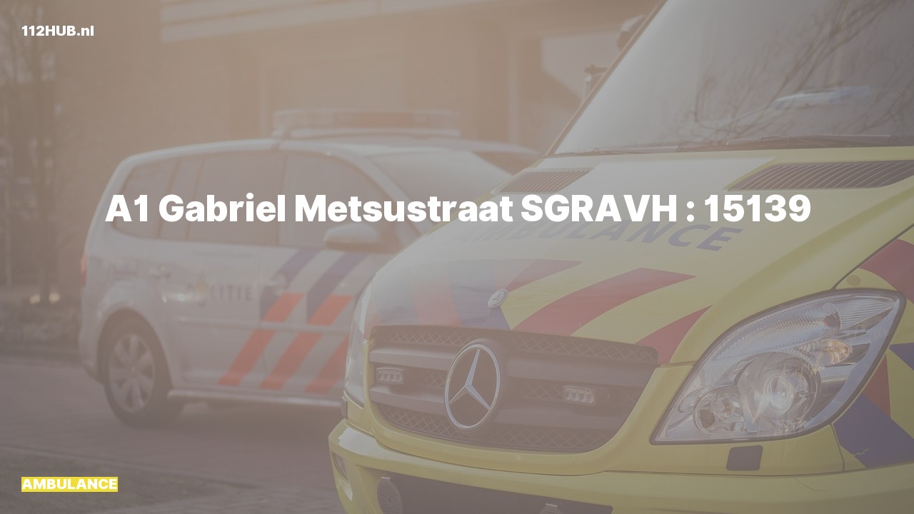 Deelafbeelding voor Ambulance met spoed naar de Gabriël Metsustraat in 's-Gravenhage.